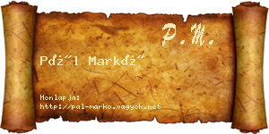 Pál Markó névjegykártya