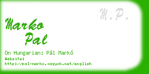 marko pal business card